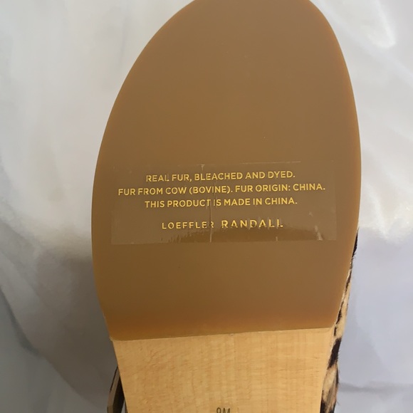 Brand New Loeffler Randall Roberta Leopard-Print Calf-Hair Clogs size 9 - Picture 9 of 9